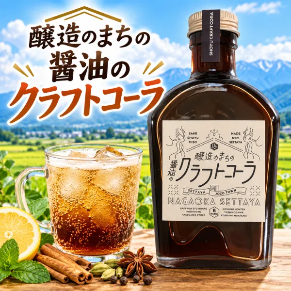 【新潟県長岡市】醸造のまちの醤油のクラフトコーラ 250ml 越のむらさき