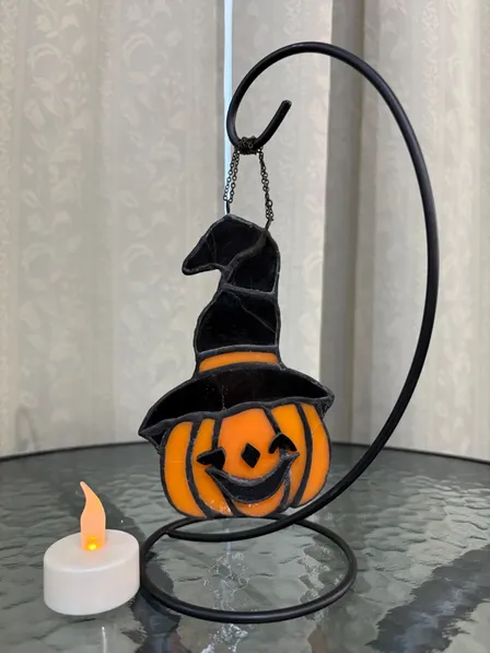 【ハロウィン】お化けかぼちゃオーナメント大、小
税、送料込み、台付き　大：￥2800 小：¥2500