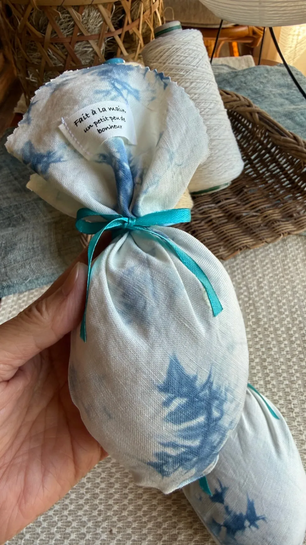 藍染とラベンダーの香るシューズキーパー
🌿 2個セット（1足分）【ハンドメイド】