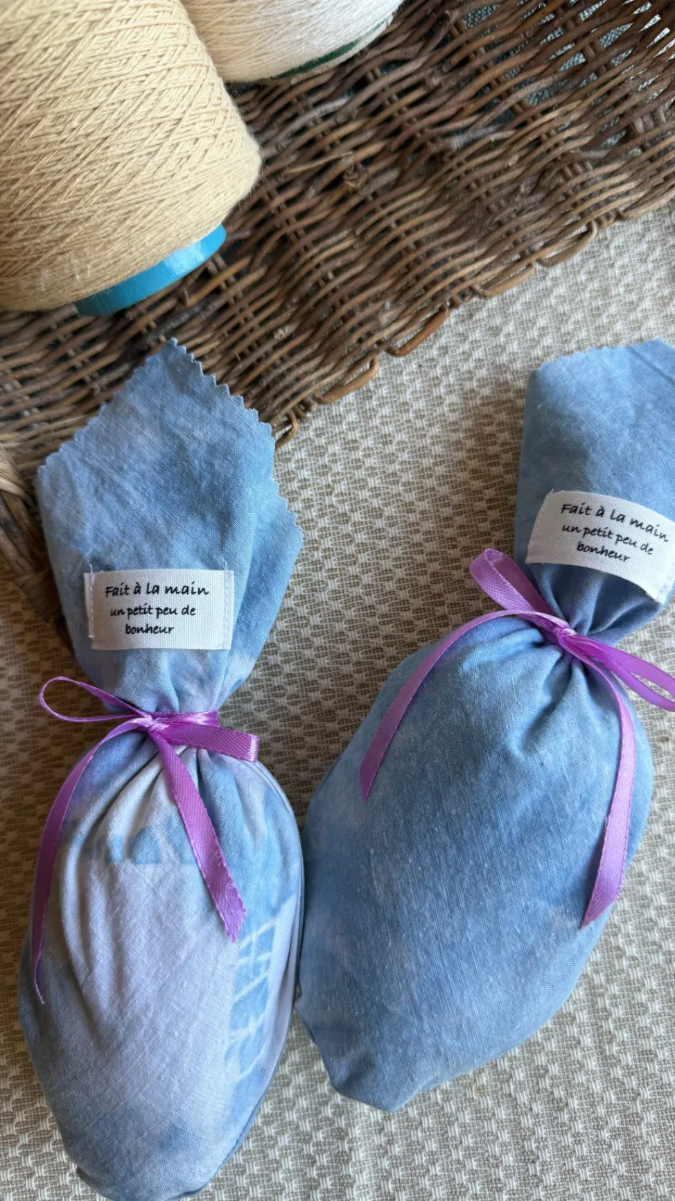 藍染とラベンダーの香るシューズキーパー
🌿 2個セット（1足分）【ハンドメイド】