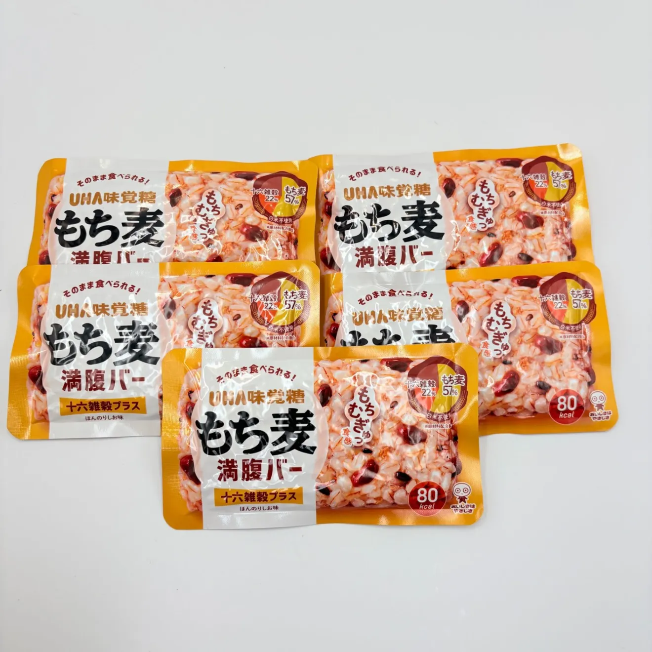 UHA味覚糖 もち麦満腹バー 十六雑穀プラス 5袋セット 55g×5 個包装