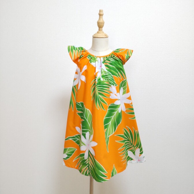 モンステラリーフのワンピース　100サイズ