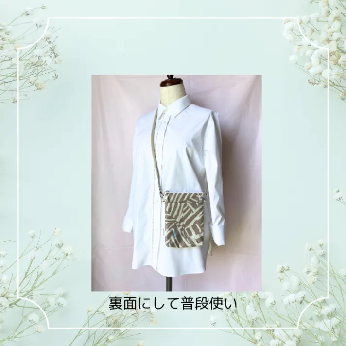 【リベシティオフ会に♪】ハンドメイド　リバティプリント ビニールコーティング　名札ケース　ショルダー
