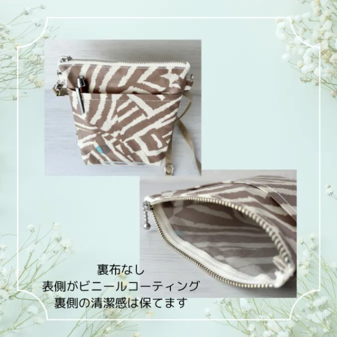 【リベシティオフ会に♪】ハンドメイド　リバティプリント ビニールコーティング　名札ケース　ショルダー