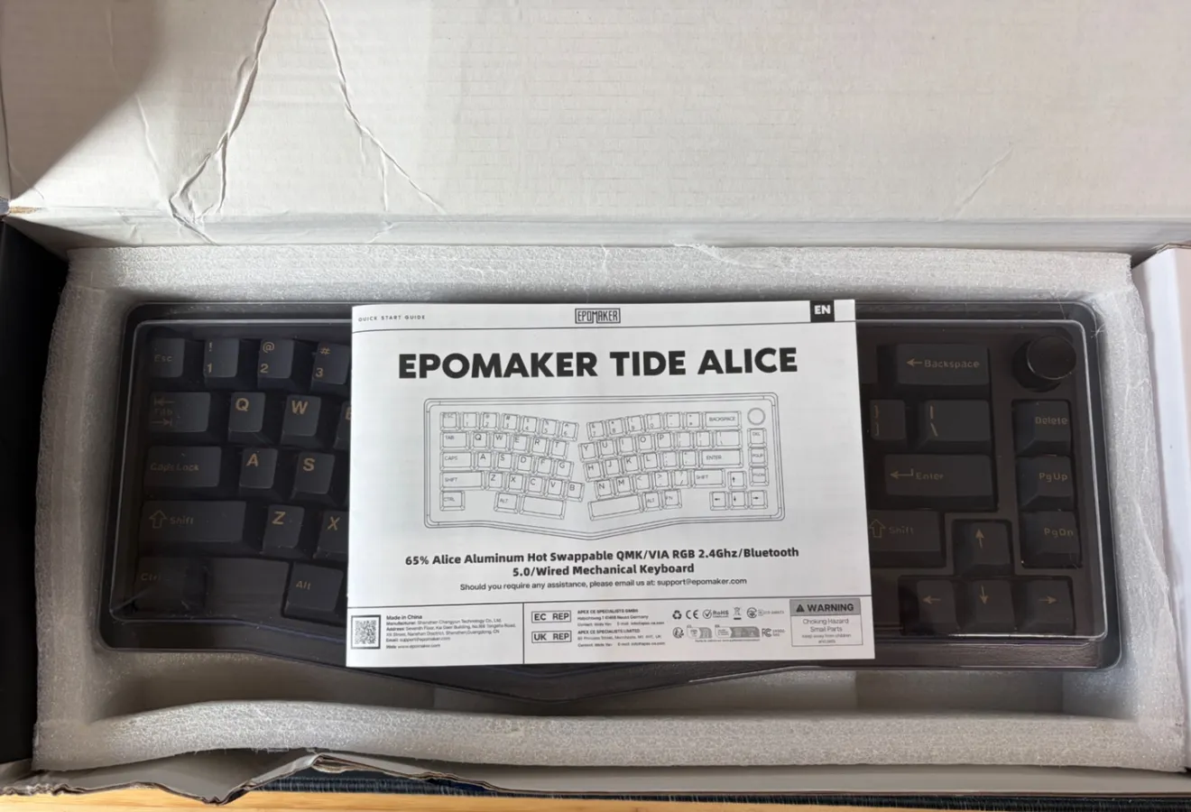 EPOMAKER Tide Alice 65% アルミ キーボード Black
