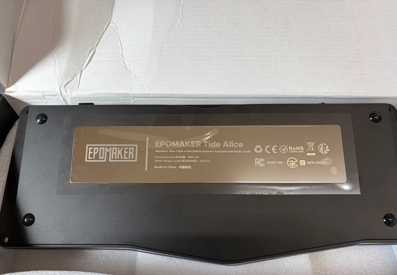 EPOMAKER Tide Alice 65% アルミ キーボード Black
