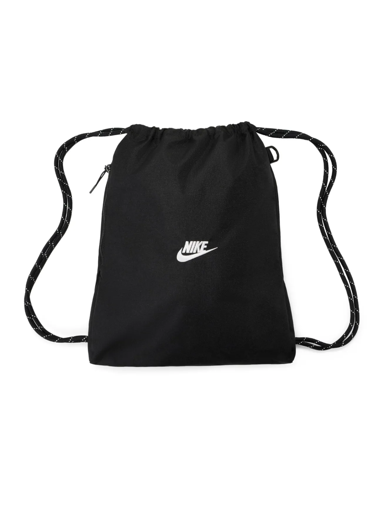 Nike ユニセックス - 大人用 ヘリテージ ドローストリング 2.0 バッグ、ブラック/ホワイト