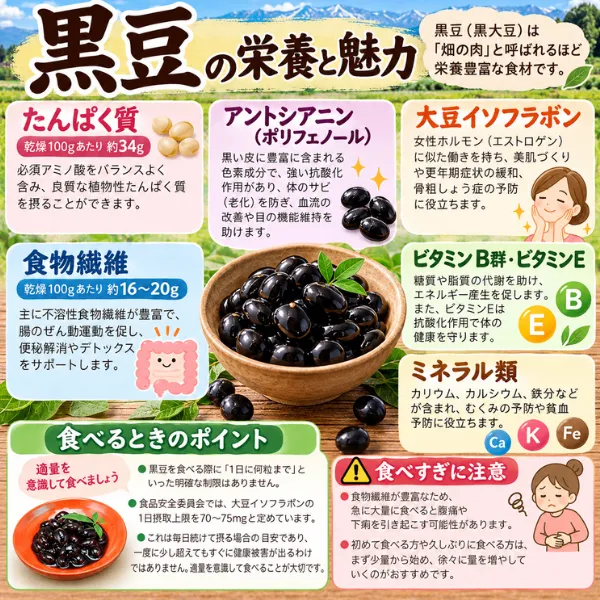黒豆 400g｜国産黒大豆・アントシアニン・食物繊維・たんぱく質 北海道産100％