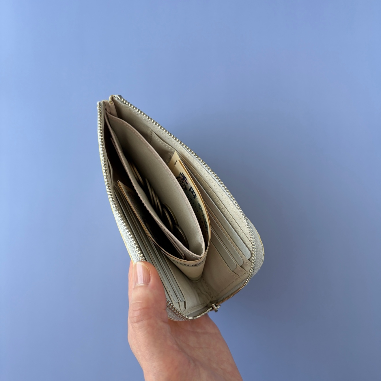 「Ⅼラウンドショート イエロー」財布 ショートサイズ