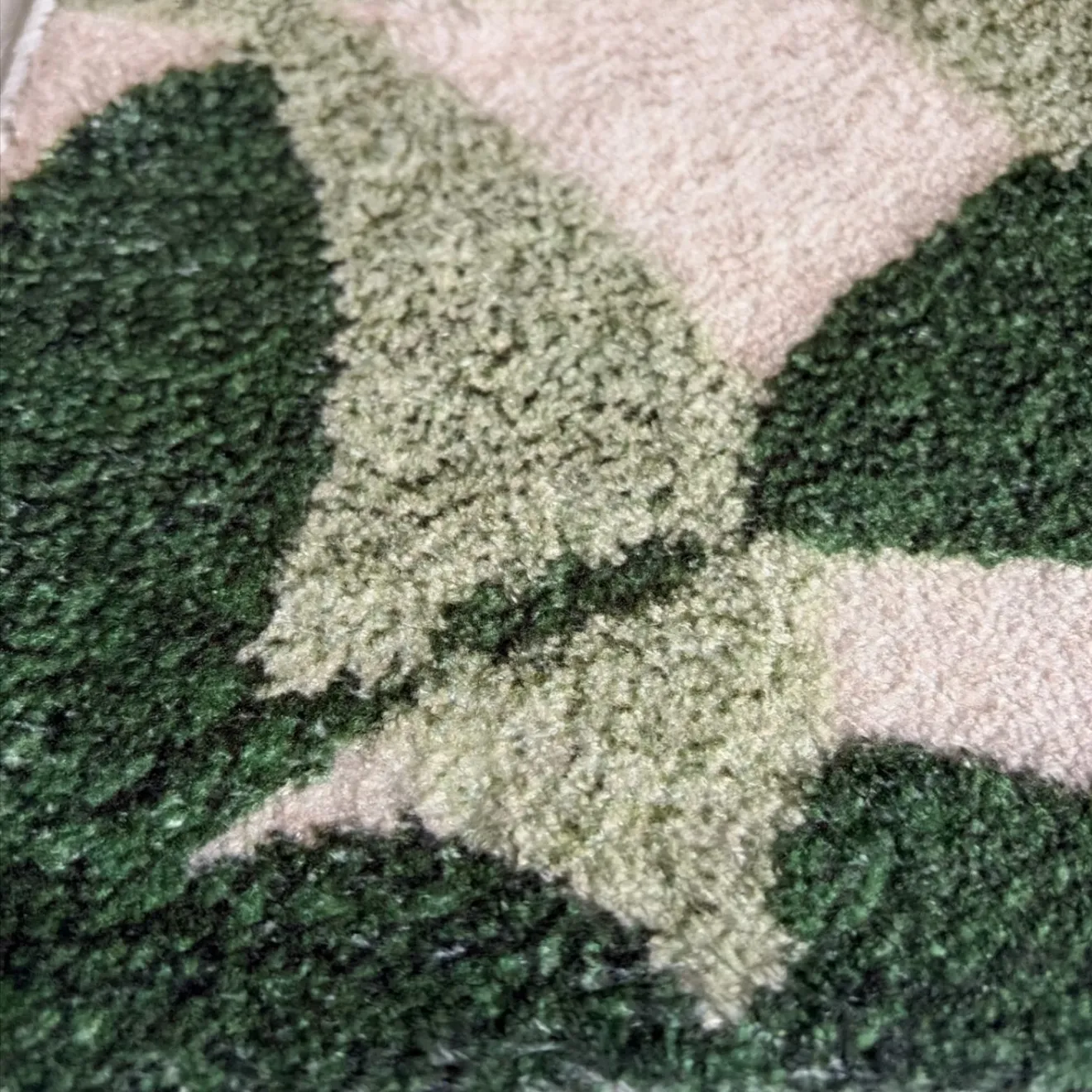 リーフマット 玄関マット リーフ柄 ボタニカル ふわふわ 40×60cm 洗える