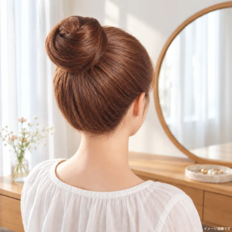 お団子ウィッグ ポイントウィッグ お団子 まとめ髪 ヘアアレンジ ブラック 黒
