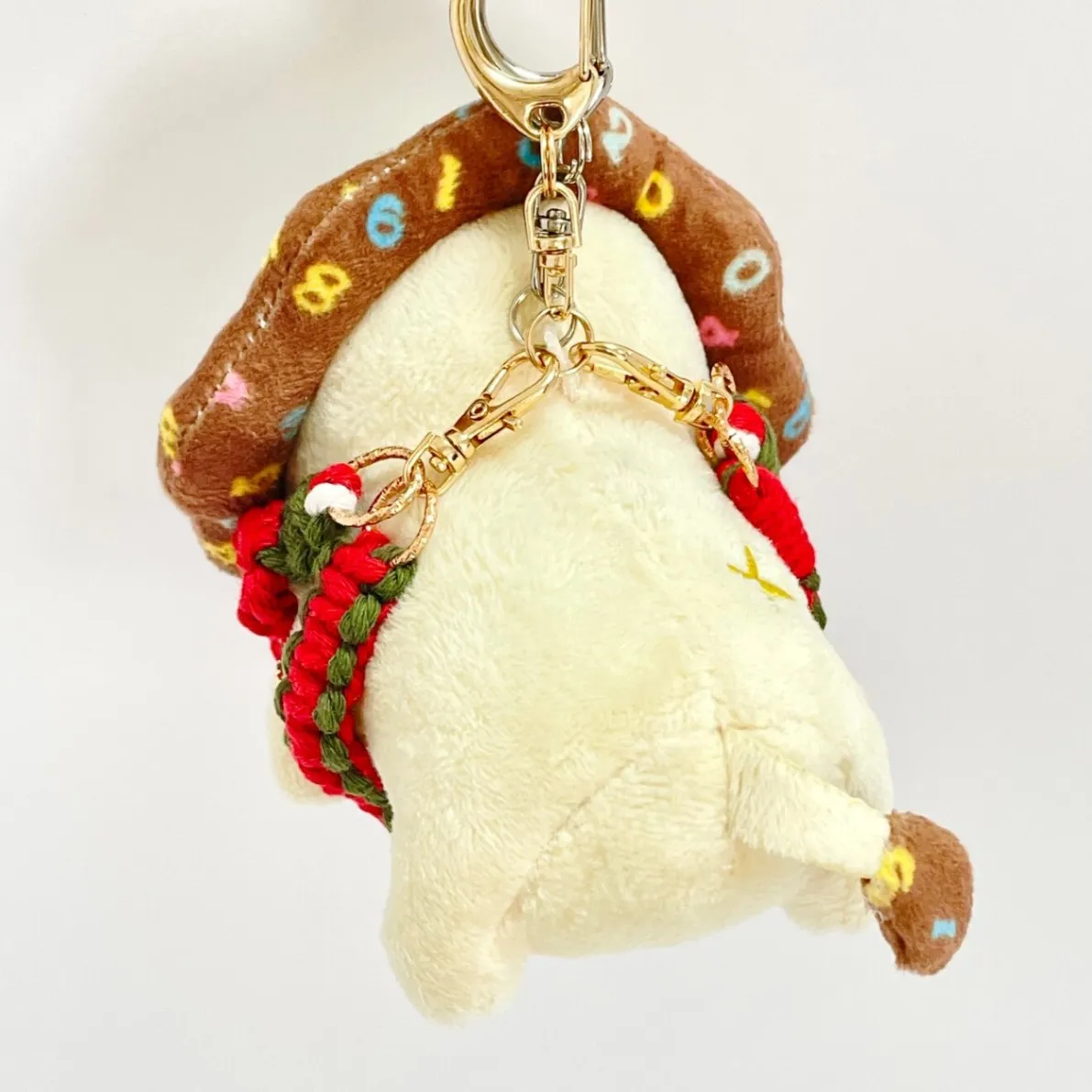 【🦁落とさずお出かけ💕】ライオンちゃんハーネス🦁🌈✨️頑丈マクラメロープ【稼ぐ力】❤️赤🌺お花
