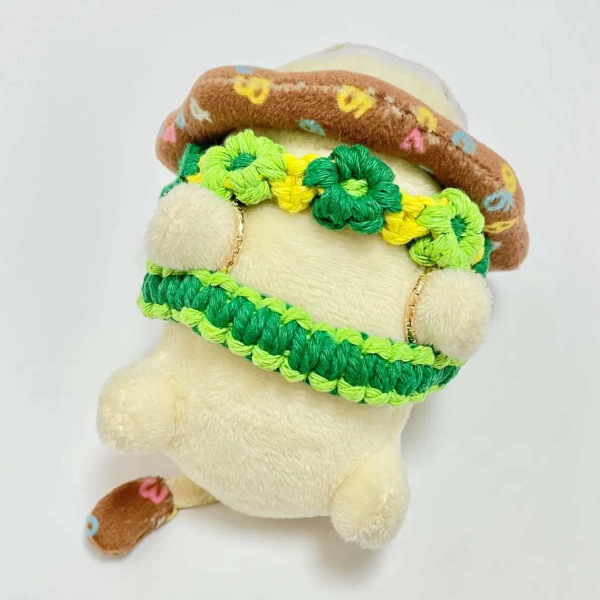 【🦁落とさずお出かけ💕】ライオンちゃんハーネス🦁🌈✨️頑丈マクラメロープ【貯める力】💚緑🌼お花
