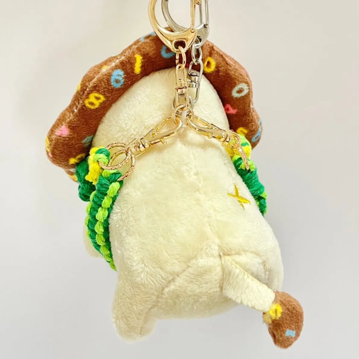 【🦁落とさずお出かけ💕】ライオンちゃんハーネス🦁🌈✨️頑丈マクラメロープ【貯める力】💚緑🌼お花