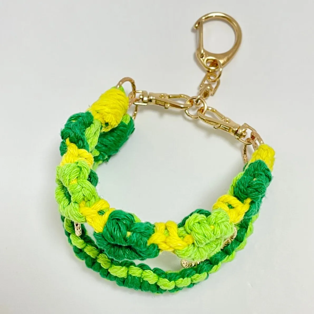 【🦁落とさずお出かけ💕】ライオンちゃんハーネス🦁🌈✨️頑丈マクラメロープ【貯める力】💚緑🌼お花