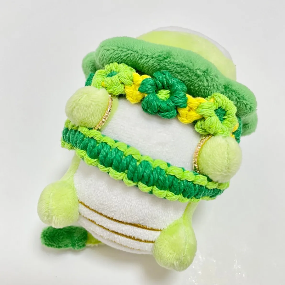 【🦁落とさずお出かけ💕】ライオンちゃんハーネス🦁🌈✨️頑丈マクラメロープ【貯める力】💚緑🌼お花