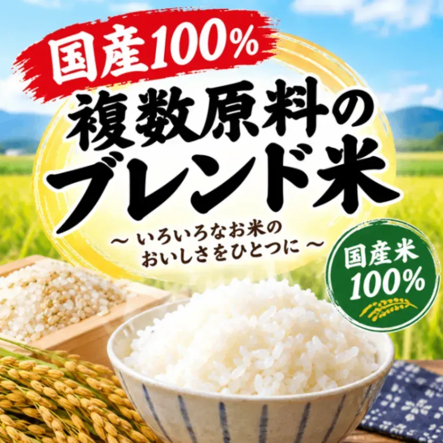 国産100％】毎日の食卓におすすめ！家計にやさしいブレンド米 白米2