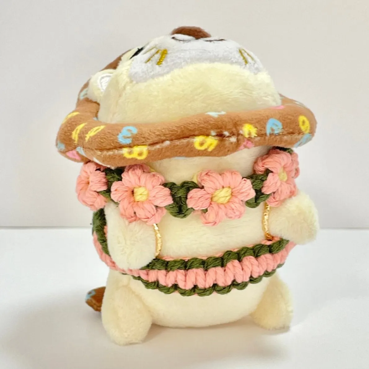 【🦁落とさずお出かけ💕】ライオンちゃんハーネス🦁🌈✨️頑丈マクラメロープ【使う力】🩷ピンク🌸お花