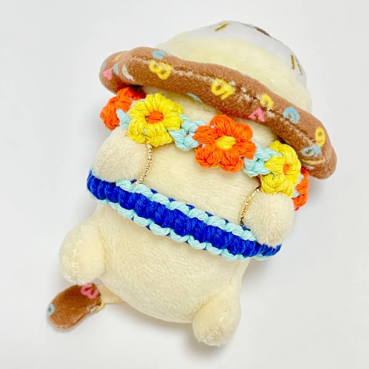 【🦁落とさずお出かけ💕】ライオンちゃんハーネス🦁🌈✨️頑丈マクラメロープ【モルディブビーチ🏖️🧡】