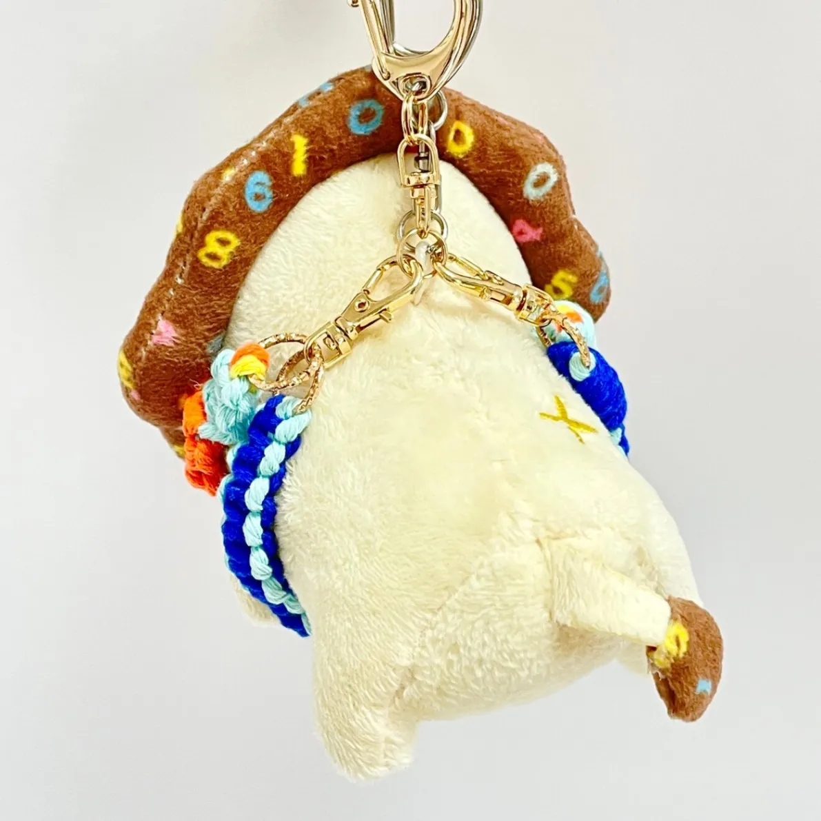 【🦁落とさずお出かけ💕】ライオンちゃんハーネス🦁🌈✨️頑丈マクラメロープ【モルディブビーチ🏖️🧡】