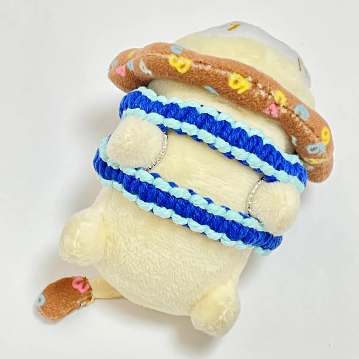 【🦁落とさずお出かけ💕】ライオンちゃんハーネス🦁🌈✨️頑丈マクラメロープ【モルディブカラー🏖️🩵】