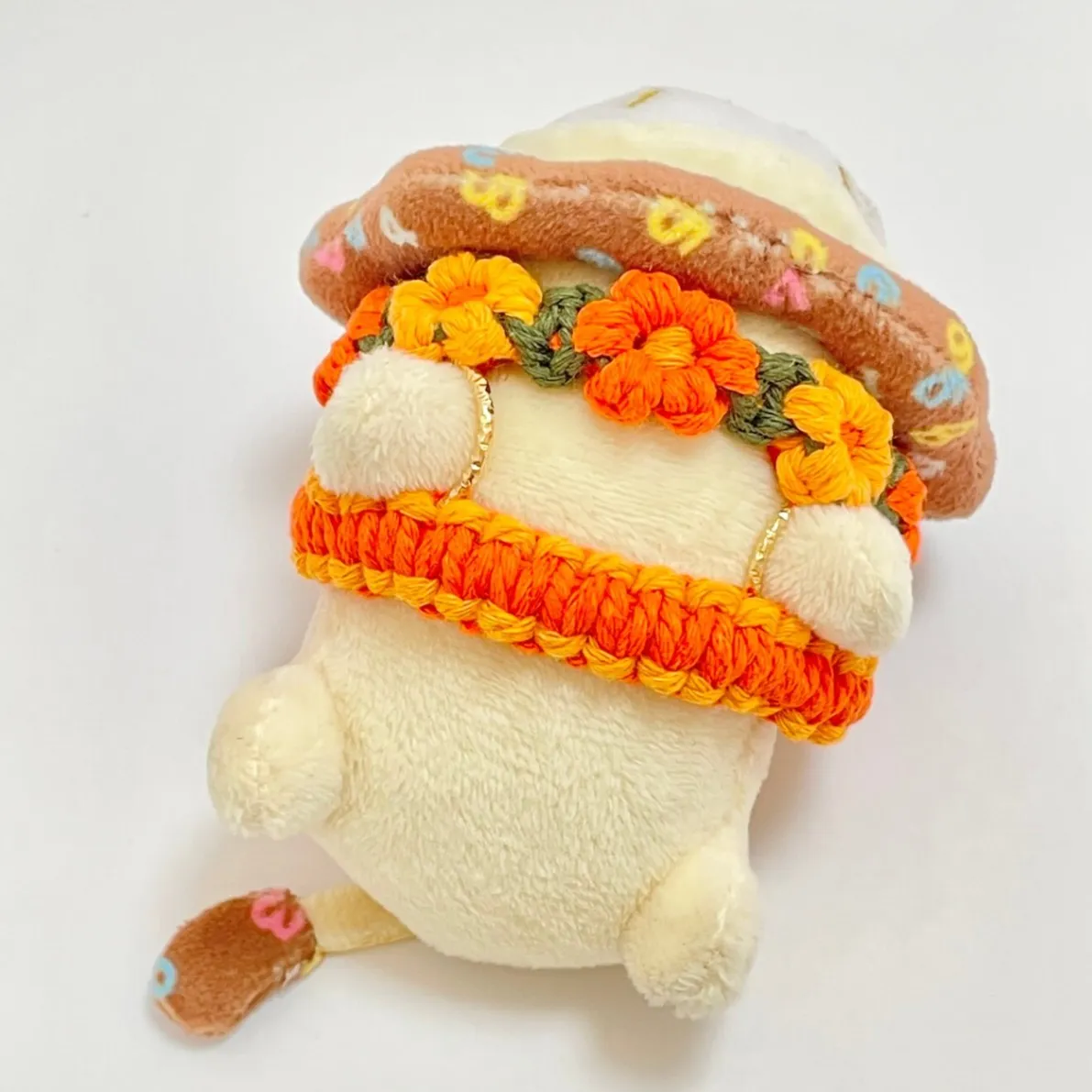 【🦁落とさずお出かけ💕】ライオンちゃんハーネス🦁🌈✨️頑丈マクラメロープ【増やす力】🧡オレンジ🍊お花