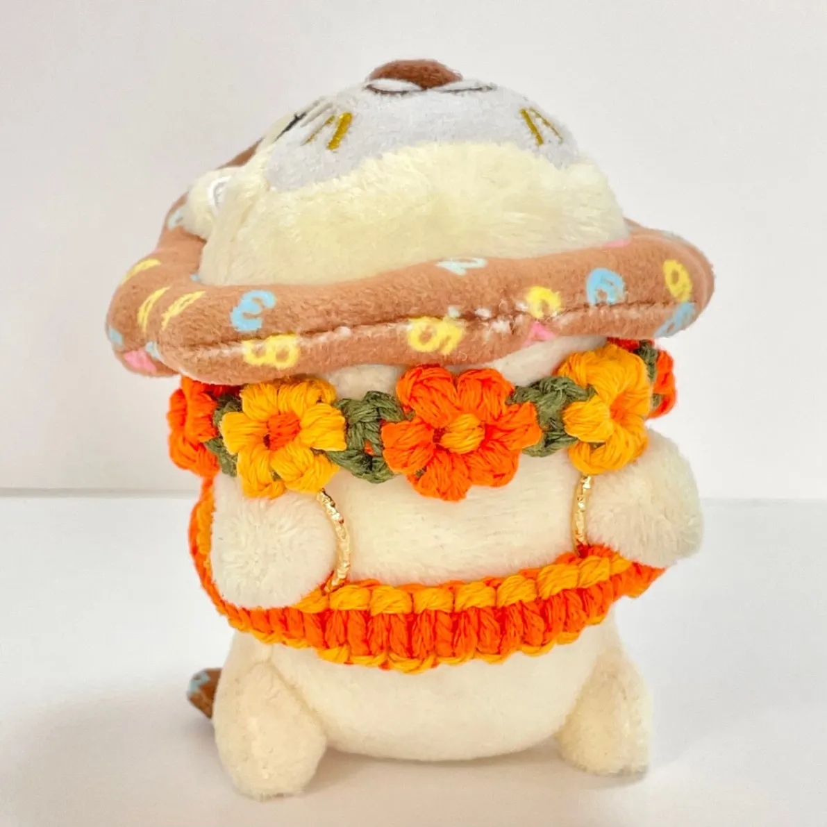 【🦁落とさずお出かけ💕】ライオンちゃんハーネス🦁🌈✨️頑丈マクラメロープ【増やす力】🧡オレンジ🍊お花