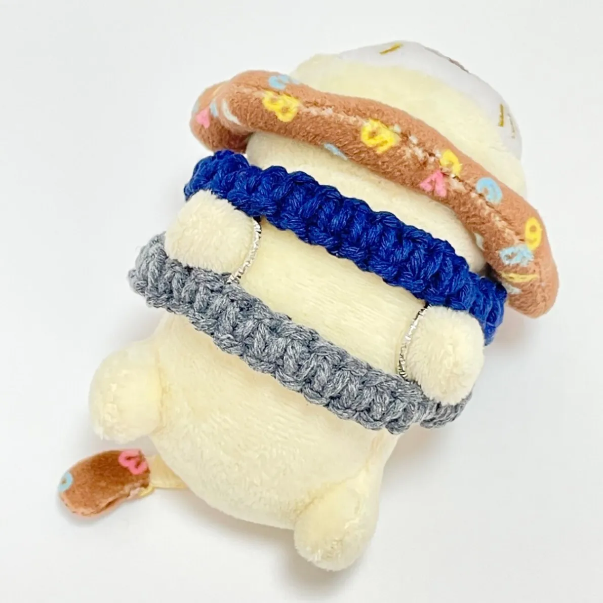 【🦁落とさずお出かけ💕】ライオンちゃんハーネス🦁🌈✨️頑丈マクラメロープ【ネイビーグレー💙🩶】