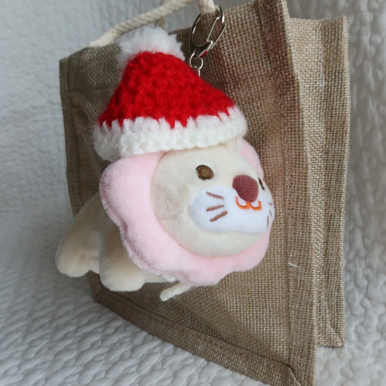 学長ぬいぐるみ用 手編みクリスマスサンタ帽 【ポイント活用】【オフ会】【冬対策】【ギフト】