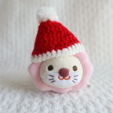 学長ぬいぐるみ用 手編みクリスマスサンタ帽 【ポイント活用】【オフ会】【冬対策】【ギフト】