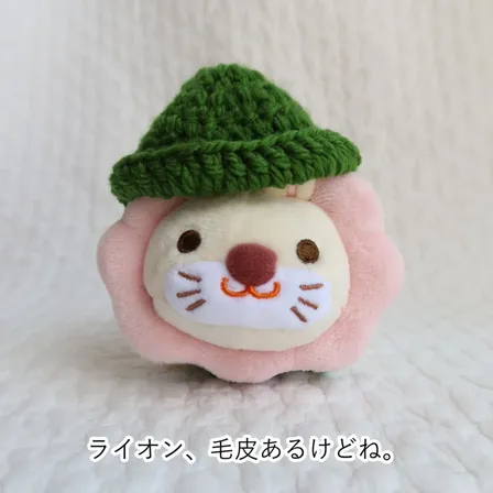 学長ぬいぐるみ用 手編み帽子（緑）冬対策/ギフト/オフ会/ポイント活用