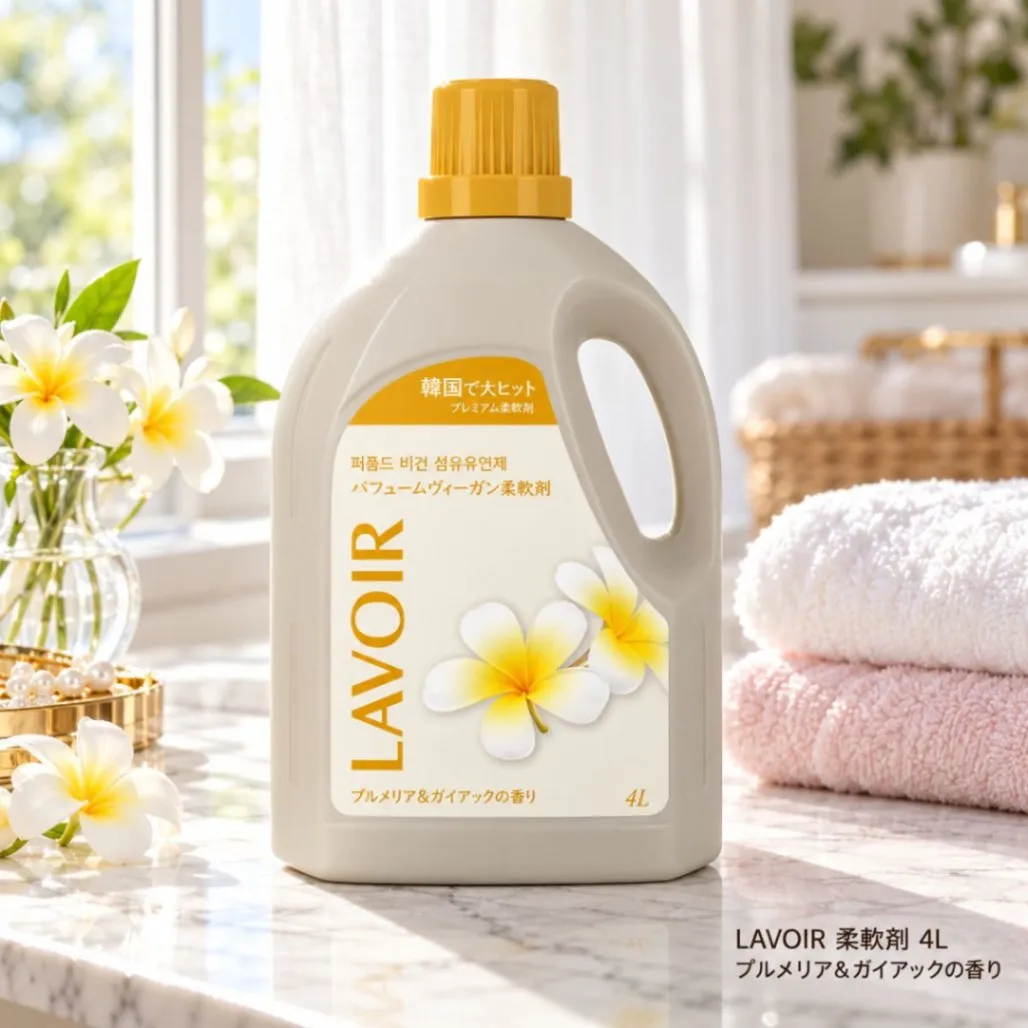 LAVOIR ラヴァ 柔軟剤 4L プルメリア＆ガイアックの香り パフュームヴィーガン柔軟剤