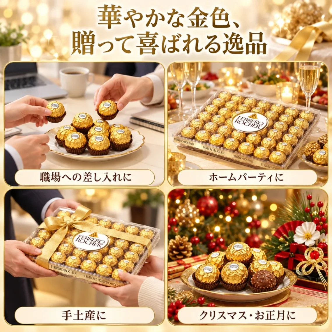フェレロ ロシェ T-48 48個入り 600g FERRERO ROCHER チョコレート