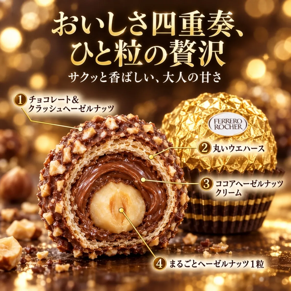 フェレロ ロシェ T-48 48個入り 600g FERRERO ROCHER チョコレート