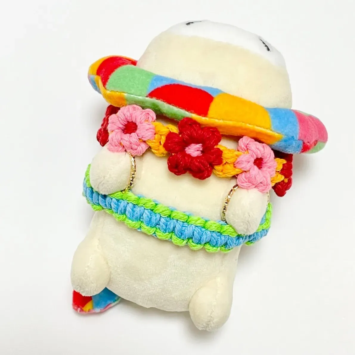 【🦁落とさずお出かけ💕】ライオンちゃんハーネス🦁🌈✨️頑丈マクラメロープ【5つの力🌸フェスカラー】
