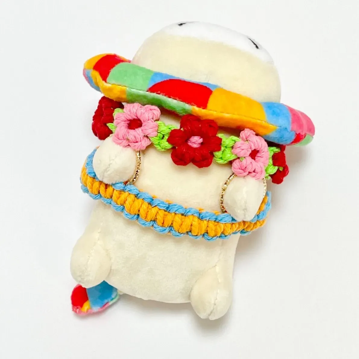【🦁落とさずお出かけ💕】ライオンちゃんハーネス🦁🌈✨️頑丈マクラメロープ【5つの力🌺フェスカラー】