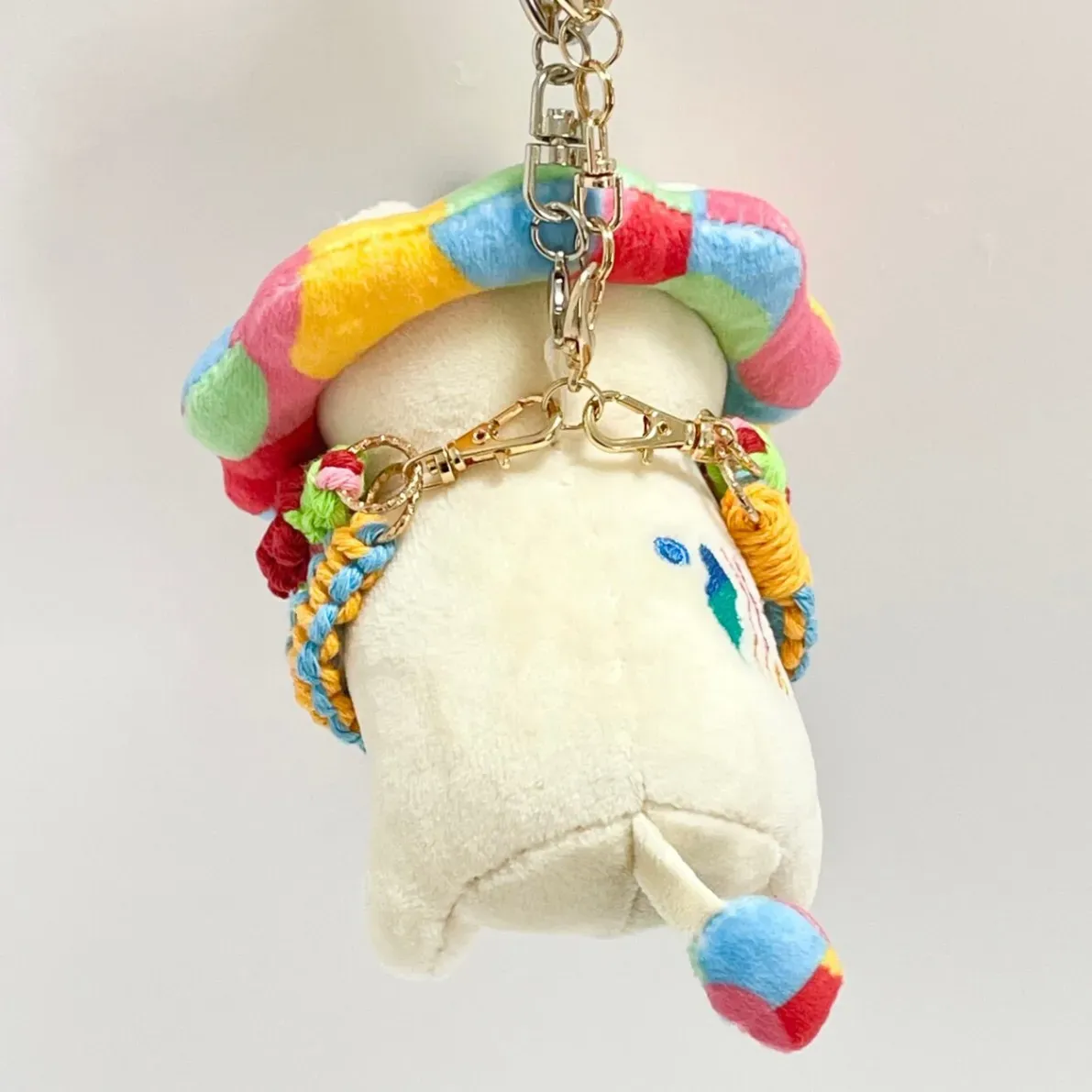 【🦁落とさずお出かけ💕】ライオンちゃんハーネス🦁🌈✨️頑丈マクラメロープ【5つの力🌺フェスカラー】