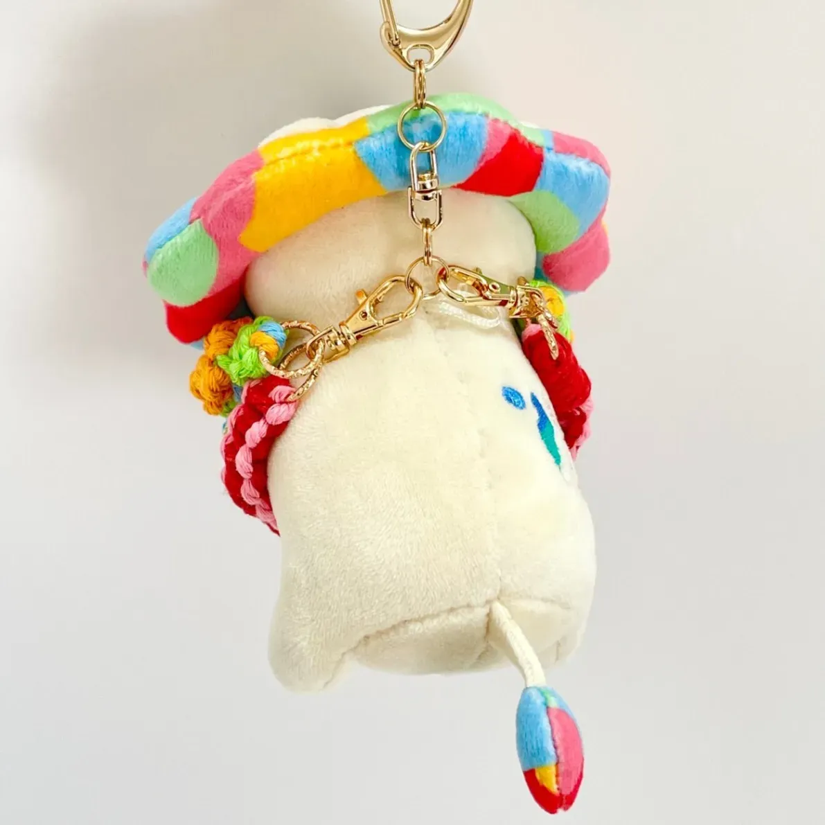 【🦁落とさずお出かけ💕】ライオンちゃんハーネス🦁🌈✨️頑丈マクラメロープ【5つの力🌈フェスカラー】