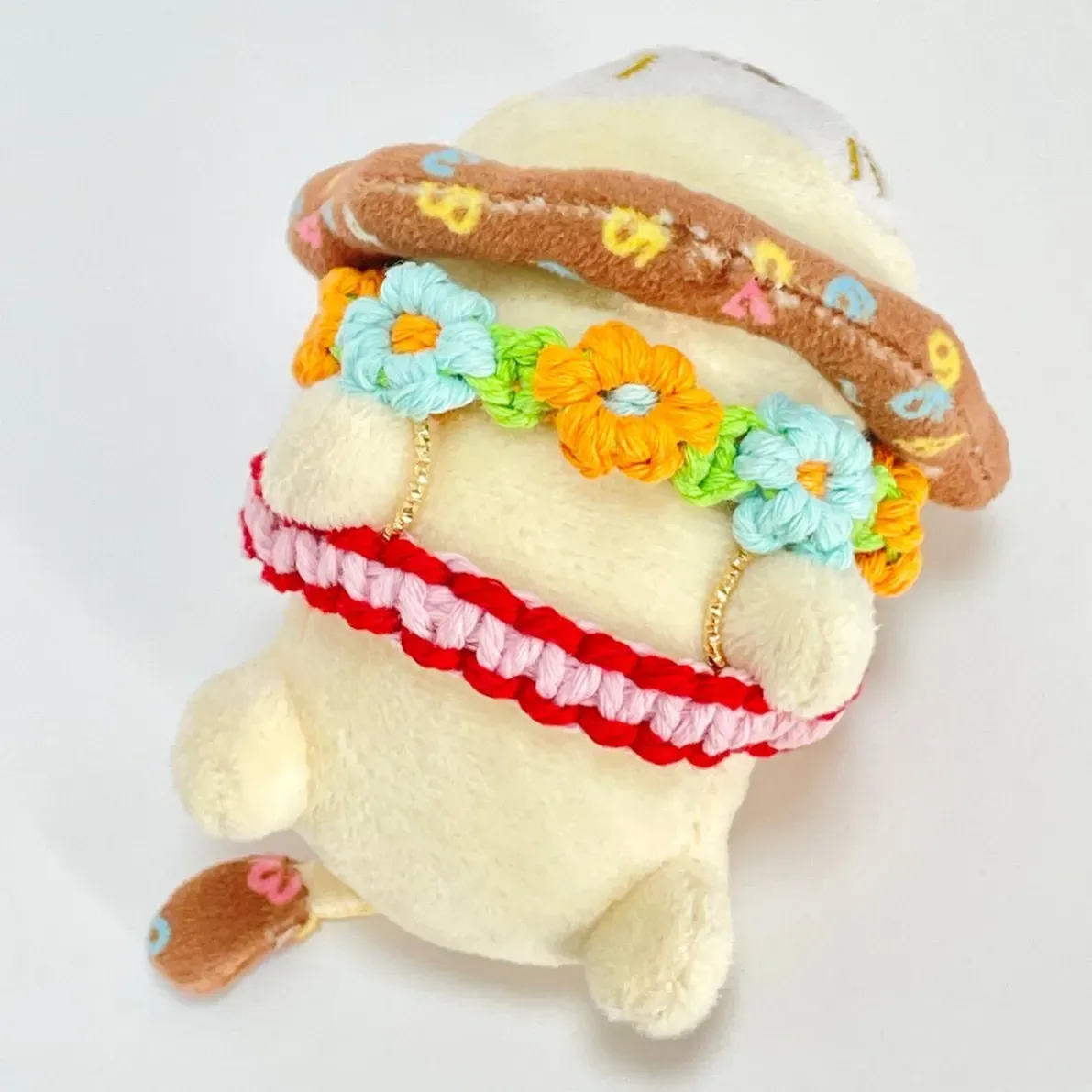 【🦁落とさずお出かけ💕】ライオンちゃんハーネス🦁🌈✨️頑丈マクラメロープ【5つの力🌈ソフトカラー🌸】