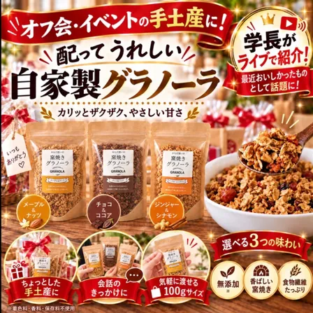 からだ想いの窯焼きグラノーラ　お試しサイズ100g【おまとめ注文用】オフ会などの手土産に！送料無料