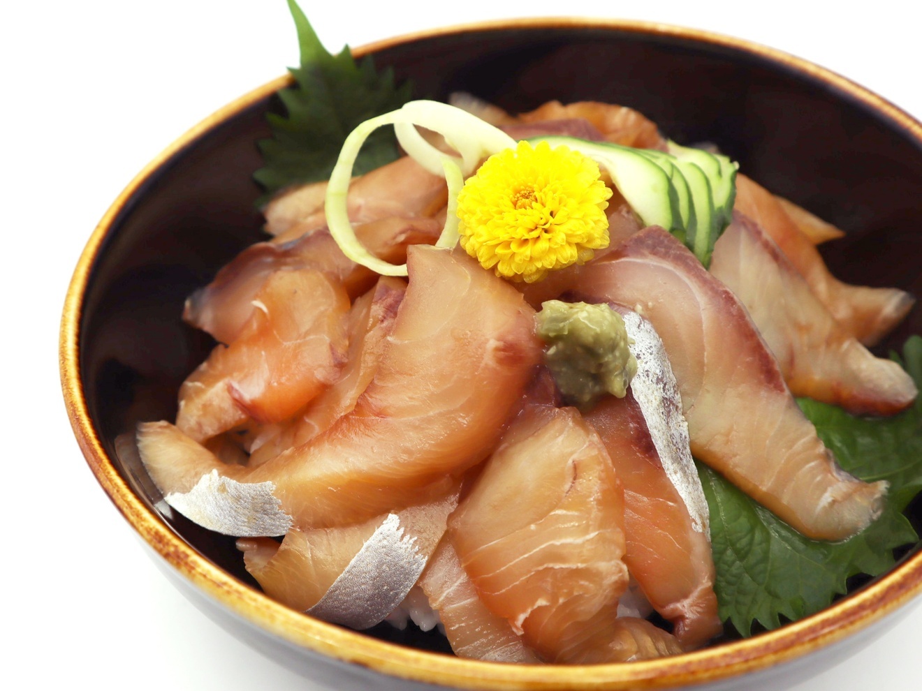 紀州湯浅醤油を使ったサーモンとカンパチの漬丼セット 計400g