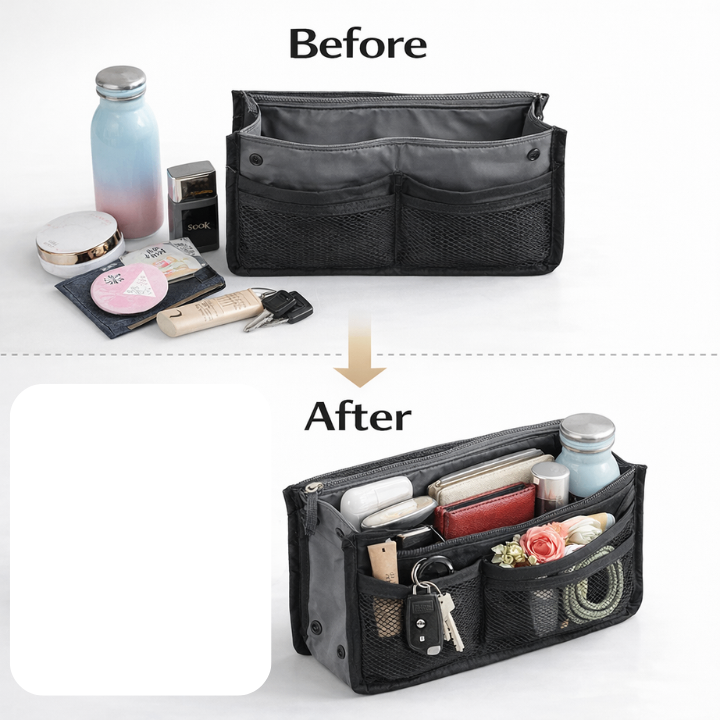 バッグインバッグ バックインバック 収納 軽量 大容量 旅行 カバン ブラック