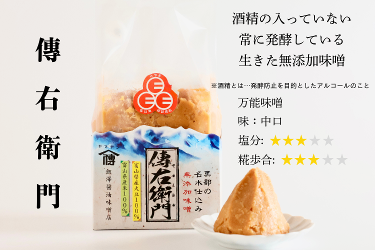 【国産原材料・天然醸造】ぜいたく米麹味噌4点セット(計2.2kg)｜名水仕込み