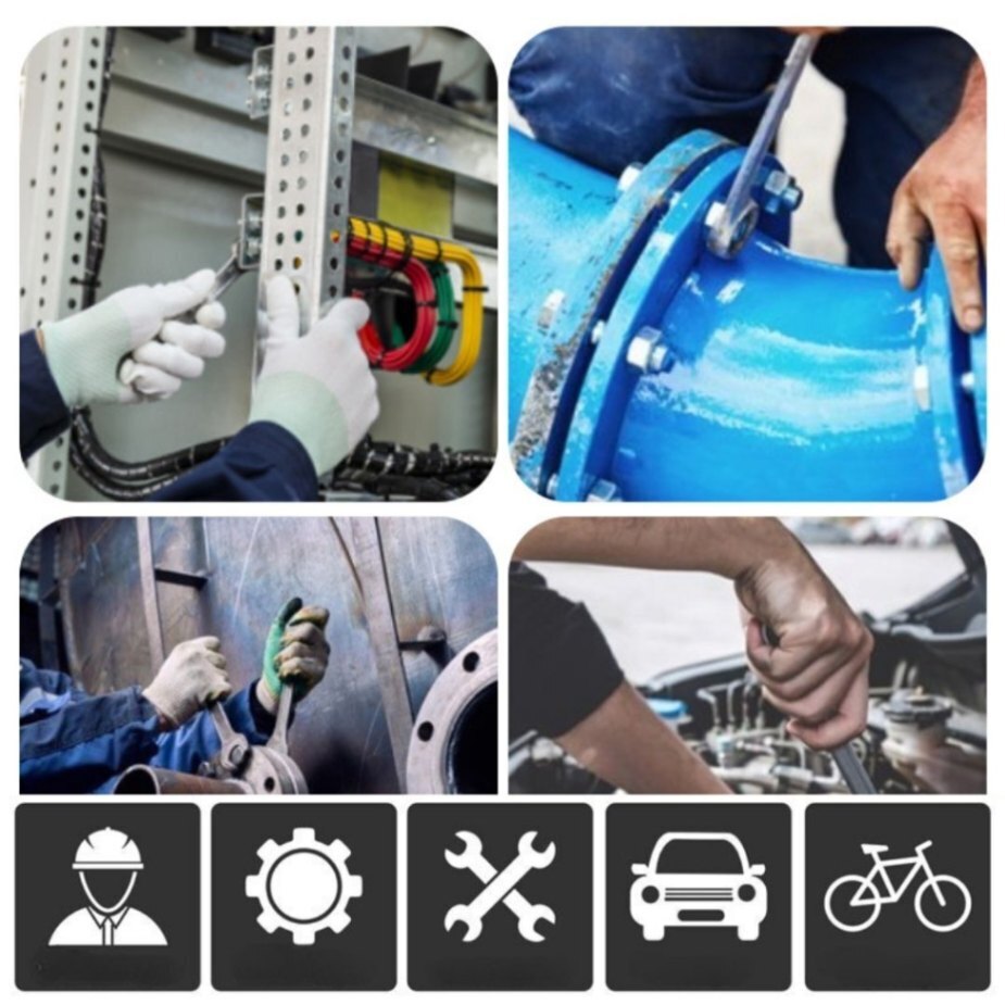 12本セット ラチェットコンビネーションレンチ メガネ スパナ ラチェットレンチ ギアレンチ