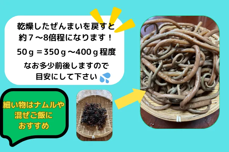 雪深～い⛄新潟南魚沼の山菜　乾燥ぜんまい　中サイズお試し50ｇパック