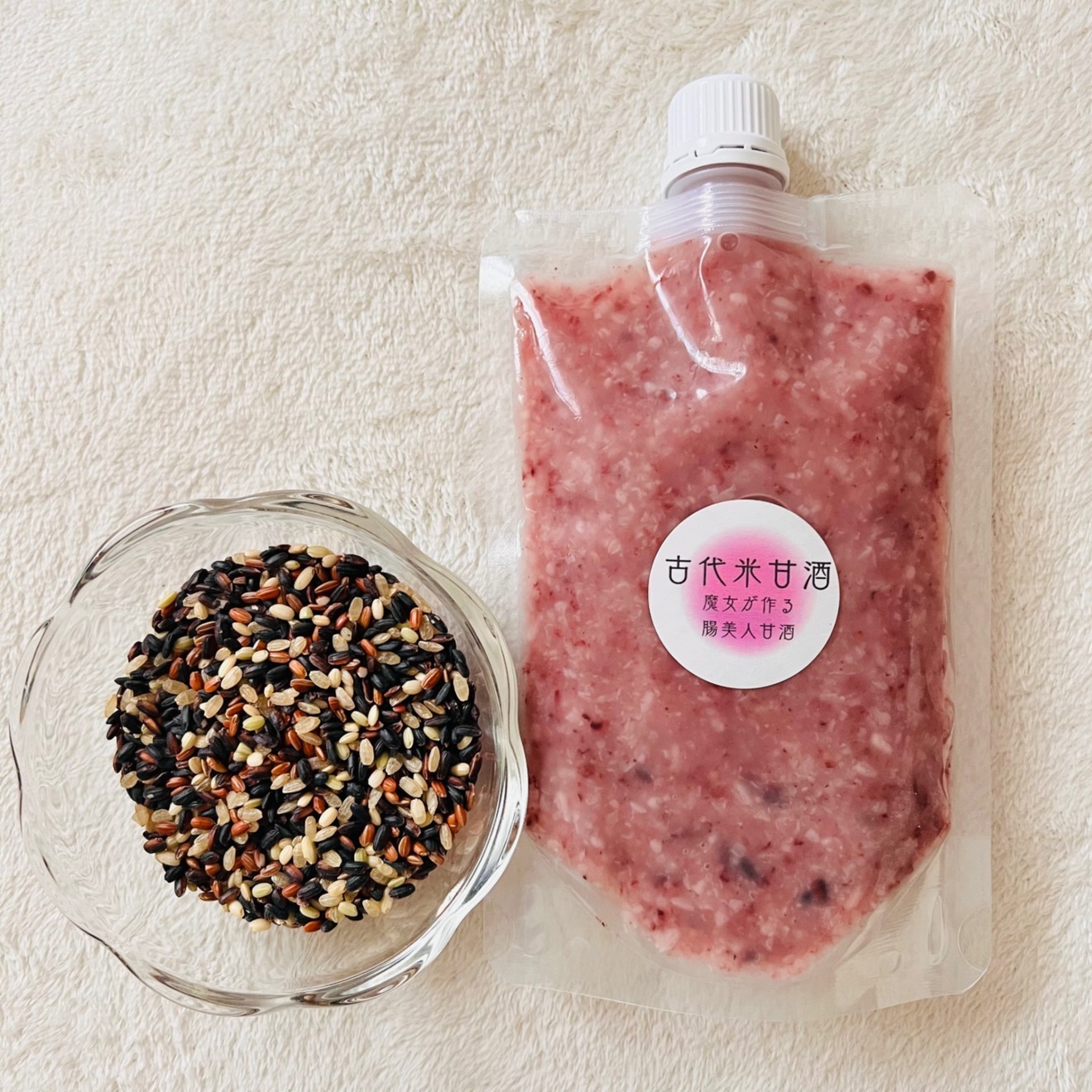 [飲む点滴]　腸美人甘酒
フルーツ甘酒 / 古代米甘酒 
(350ml×2本）
