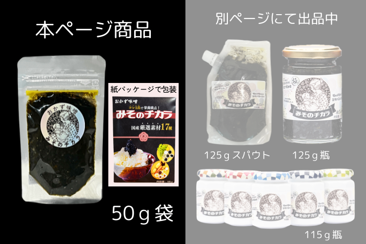 おかず味噌✨プレゼントやお試しに最適✨️【みそのチカラ】50ｇ 国産の厳選素材17種✨国内送料無料