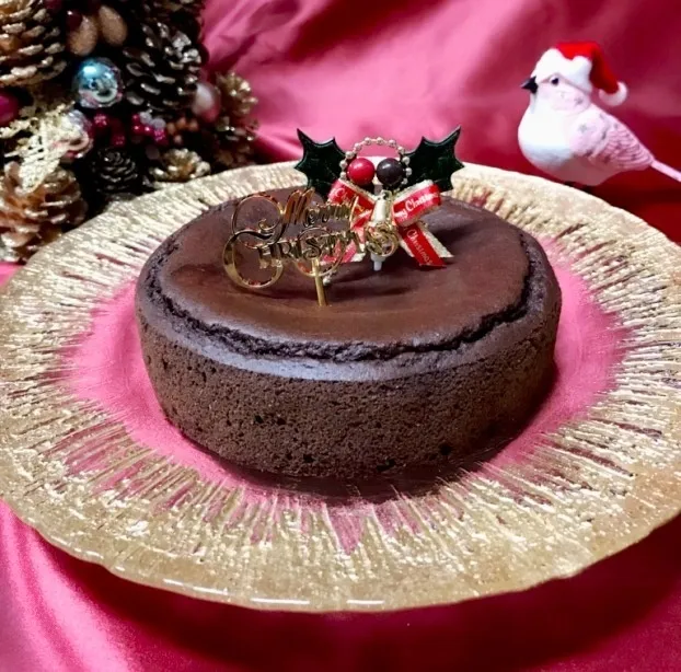 【箱なし 12月17日まで早届 早割】クリスマスケーキ ガトーショコラ アレルギー対応 5号15cm
