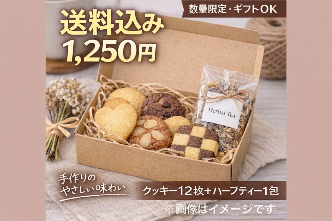 【送料込み】クッキー12種類とアレルギー対策ハーブティー『花粉勝ブレンド』1袋⭐︎2/20発送