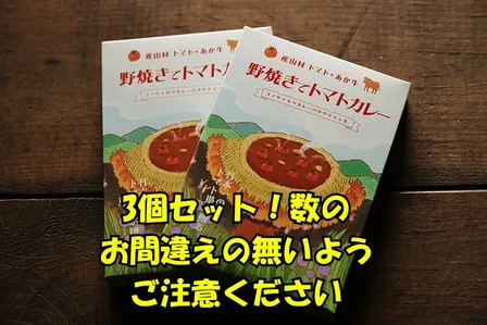 熊本県あか牛ひき肉トマトカレー自家農園トマト使用！3個セット　もったいないが生んだカレー